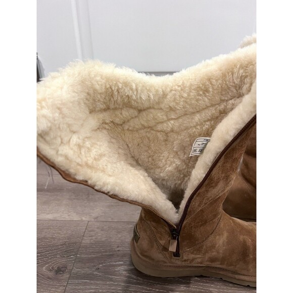 UGG Australia Plumdale Winter Boots Womens Sz 10 EUR 41 Brown Leather Sheepskin - Picture 10 of 12